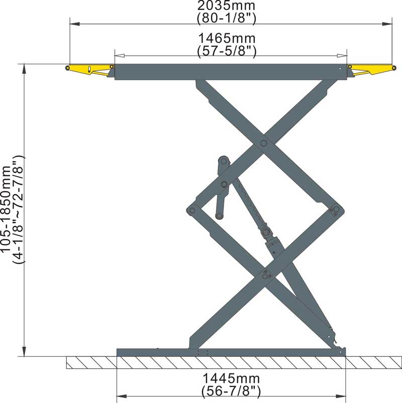 جک قیچی روکار 3/2 تن Ceegos مدل 301LP 11