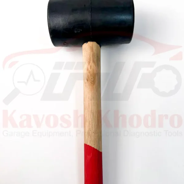 چکش لاستیکی دسته چوبی